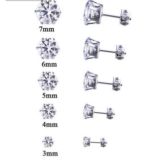 Bông tai Hạt Đá Đơn Giản LINDO, Bồng Tai Titan Không Đen, Khồng Gỉ, Unisex Thích Hợp Đeo Nhiều Dịp