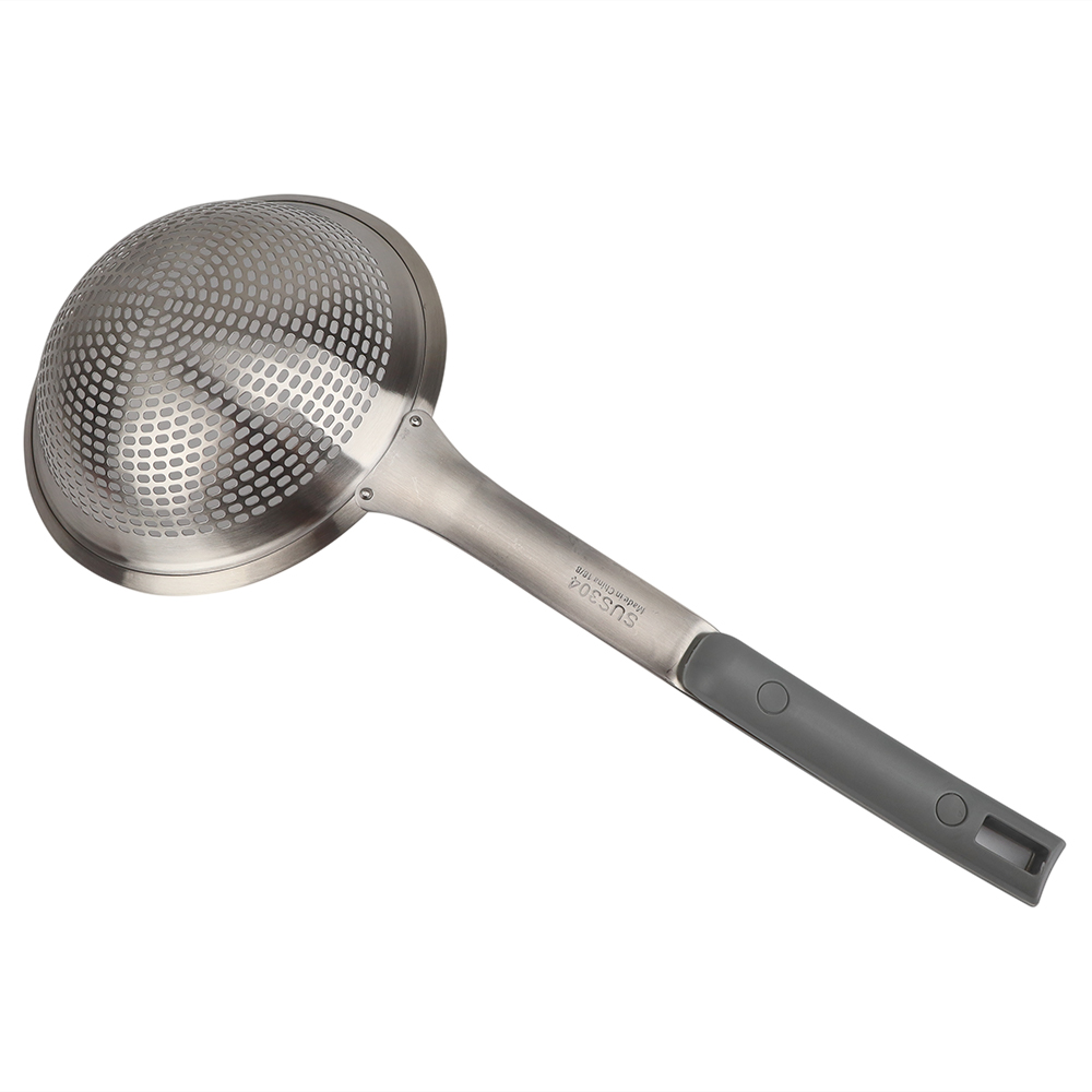 Dụng cụ lọc mì ống bằng thép không gỉ 304 cao cấp, Dụng cụ thoát nước mì, Máy lọc mì Spaghetti có tay cầm tiện dụng, Quà tặng dụng cụ nhà bếp có tay cầm dài bền bỉ Thìa có rãnh và thìa thoát nước