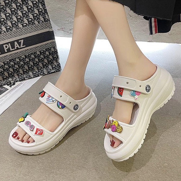 Dép crocs sandal đế dày 6cm tăng chiều cao thời trang cho nữ dép sandal ...