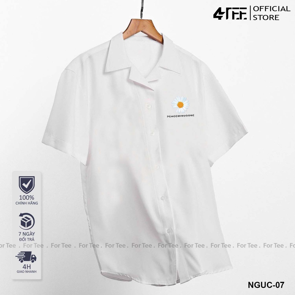 Áo sơ mi Basic Unisex form rộng , cổ vest -NGUC 07