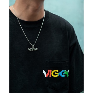 Áo thun ngắn tay có túi VIGER LOGO màu đen