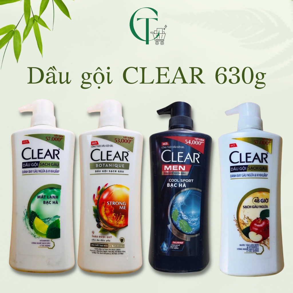 Dầu gội CLEAR đánh bay gàu ngứa và dưỡng tóc khỏi khói bụi chai 630g/900g