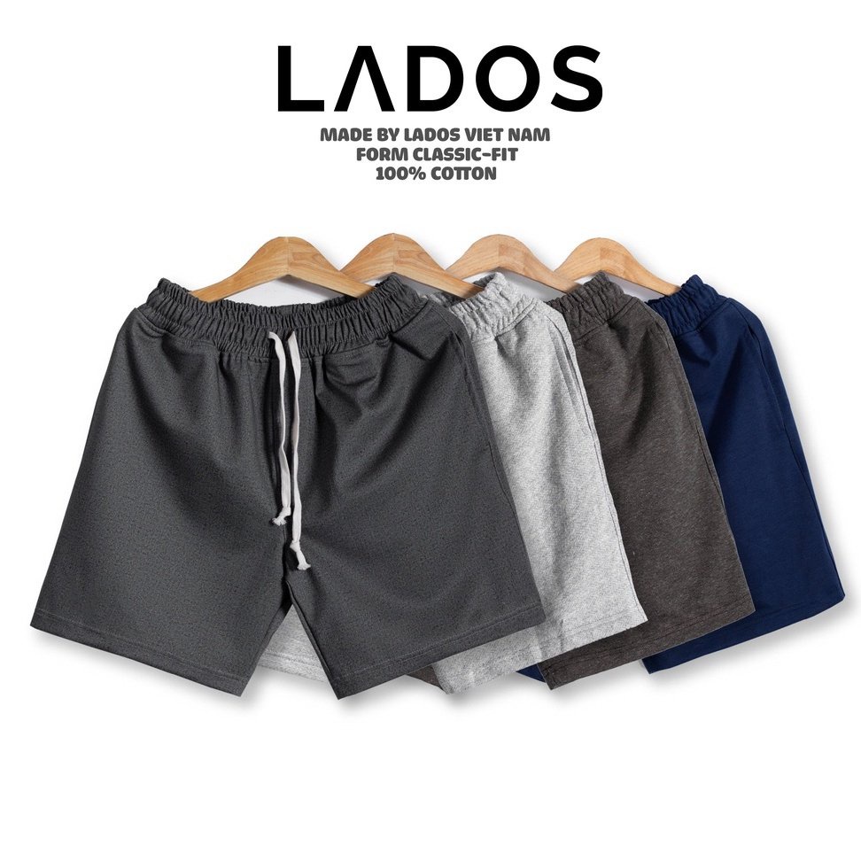 Quần short thun Nam có túi LADOS-4070 vải cotton co giãn, thấm hút mồ hôi, ống rộng thoải mái