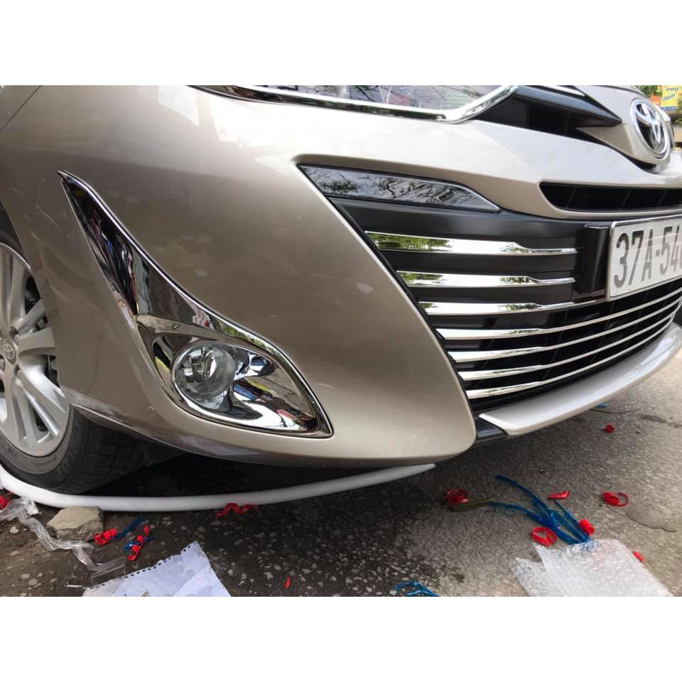Ốp viền đèn gầm trước Vios 2014-2023, Ốp viền đèn gầm mạ crom vios