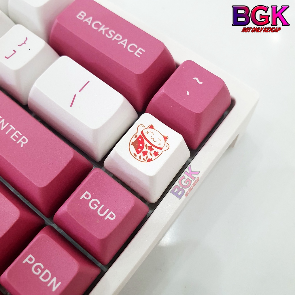 Keycap Lẻ Chủ Đề Mèo Thần Tài Nhật Bản OEM profile Dye Sub PBT | Shopee ...