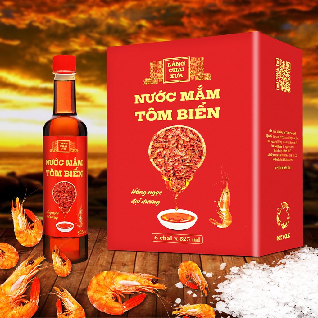 Mô tả Nước mắm tôm biển Làng Chài Xưa 525ml/chai Hồng Ngọc Đại Dương 300 năm truyền thống - 3