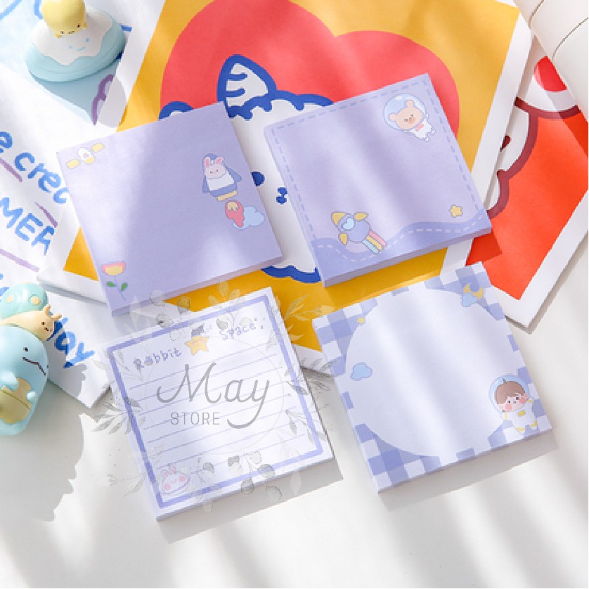 Giấy note vuông - giấy ghi chú vuông họa tiết dễ thương | Shopee Việt Nam