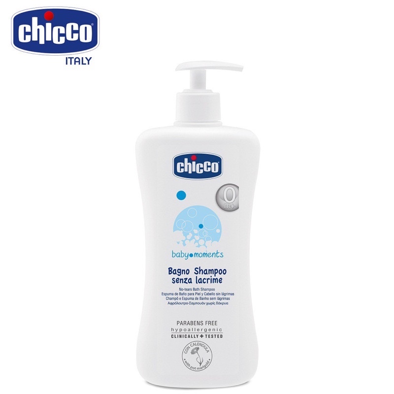 Sữa tắm gội Chicco chính hãng Chiết xuất Yến mạch/ Hoa Cúc/ Hương Phấn cho bé 0M+ 200ml 500ml