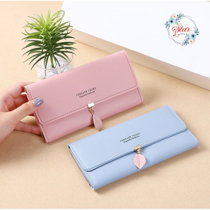 VÍ NỮ DÁNG DÀI, VÍ CẦM TAY HÌNH CHIẾC LÁ CAO CẤP G11 | Shopee Việt Nam
