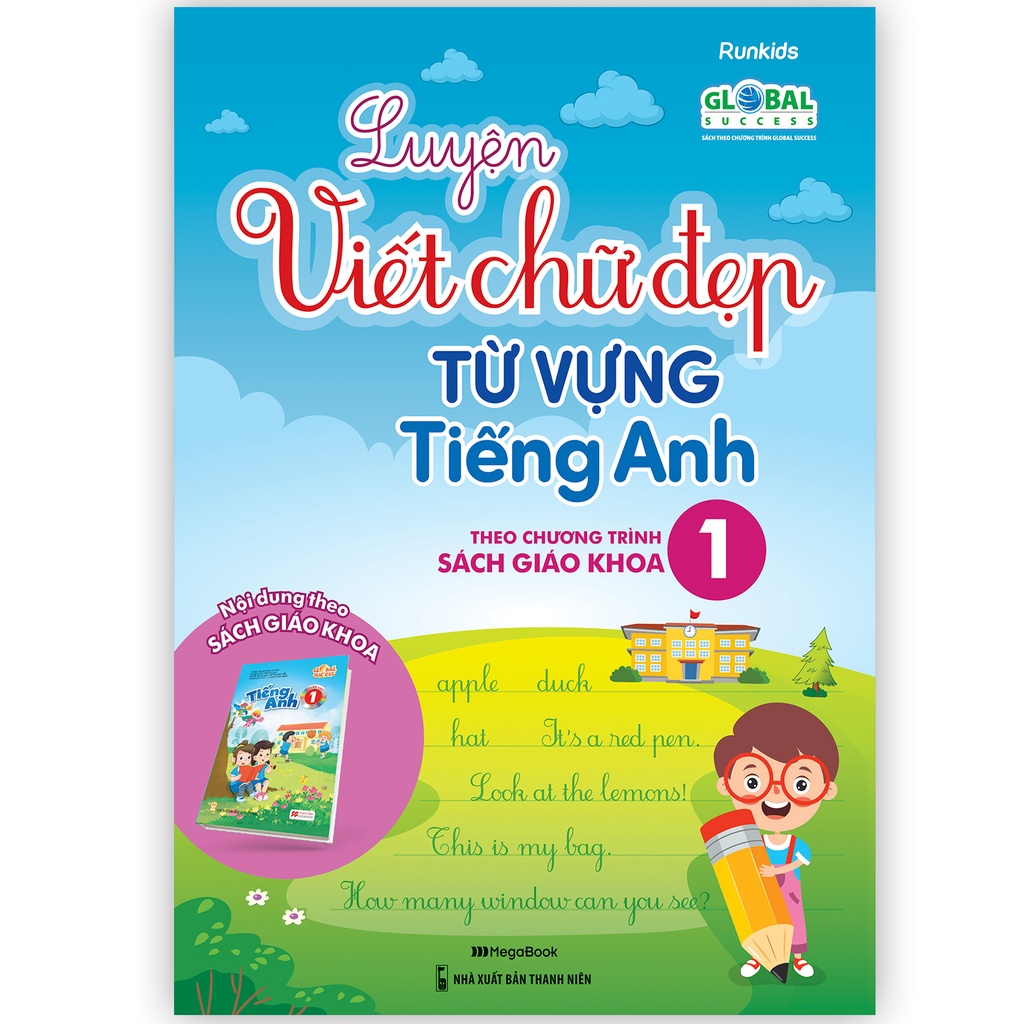 Sách Luyện viết chữ đẹp từ vựng tiếng Anh - theo chương trình Sách giáo khoa lớp 1