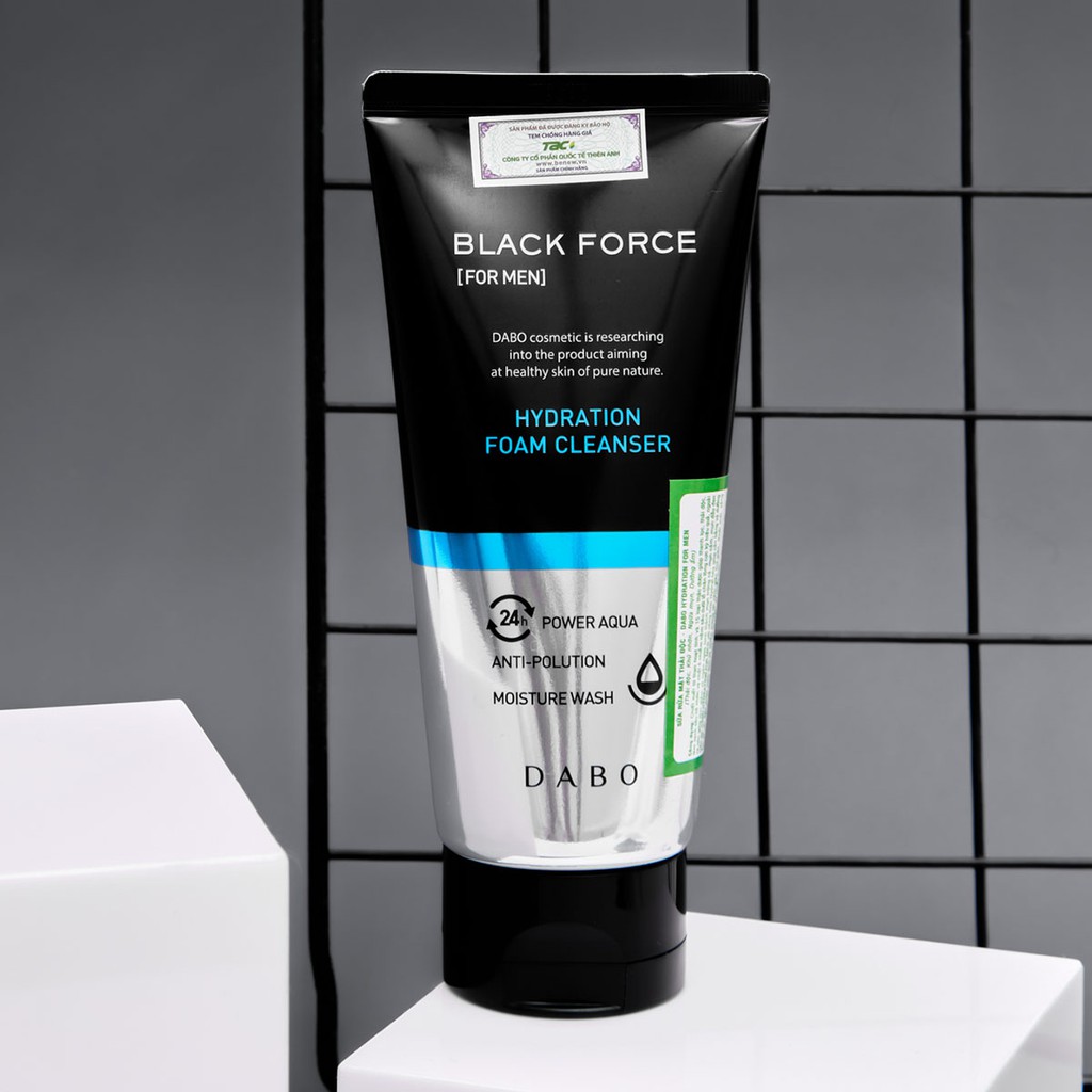 Ảnh Combo 2 tuýp sữa rửa mặt dành cho nam Dabo BLACK FORCE- For Men Hàn Quốc (120ml/ Tuýp) giúp sạch da, loại bỏ bã nhờn 4