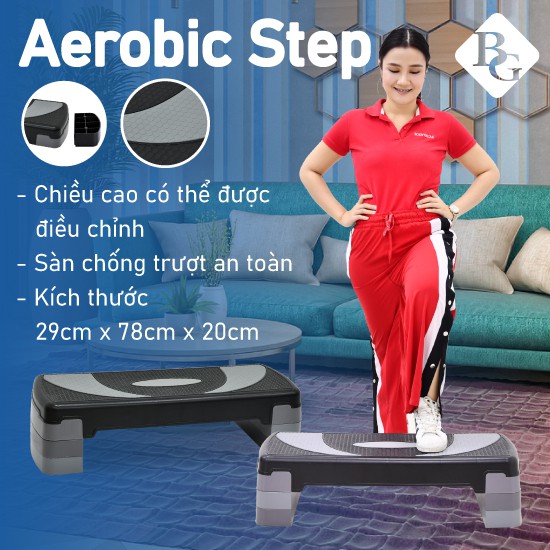 Ảnh BG Bục dậm nhảy 78cm STEP AEROBIC đa năng cao cấp giảm cân toàn thân mới 2023 2