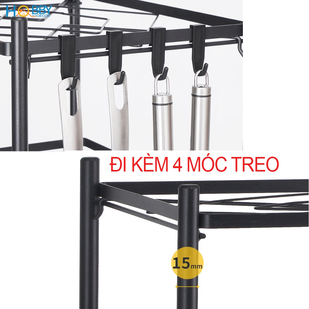 Kệ đựng xoang nồi dụng cụ nhà bếp 5 tầng Hobby Home Decor KB5T có bánh xe