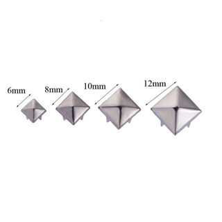 Jkdesign 100 Chiếc 6 / 8 / 10 / 12 Mm Dây Đeo Đinh Tán Hành Lý Thủ Công Quần Áo / Túi / Giày Vải Nút Kim Loại Đồng Móng Tay Bốn Móng Vuốt