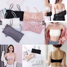 💖 MẶC THICH 💖 Áo Bra Gân Tăm Viền Ren Cài sau