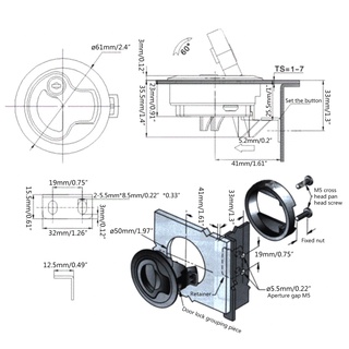 BS * Khóa Xả Kéo Slam Cho Chốt 2 Lỗ Tay Cầm Cửa Truy Cập Nhúng Cho Hatc