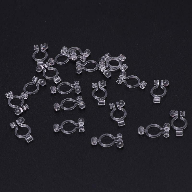 20Pcs Invisible Clip-on Earring Converters for  Pierced Ears Jewelry Findings