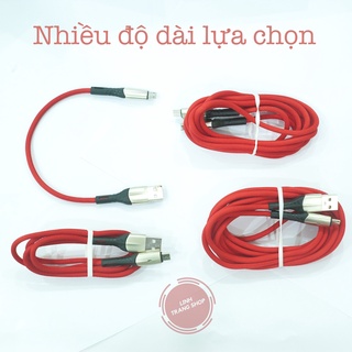 Cáp Sạc Android Chân Cắm Micro 3A , Chất Liệu Bọc Dù Dài 20cm, 1Mét,2Mét,3Mét