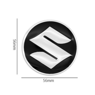 Bộ 4 Miếng Dán Logo 56mm Trang Trí Trục Bánh Xe Hơi Suzuki ERTIGA Swift XL7 SX4 jimy vitara jimy