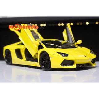 XE MÔ HÌNH LAMBORGHINI AVENTADOR LP700 1:18 WELLY-FX (ĐEN) – Shop