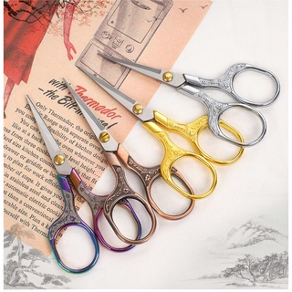 Jianwu Retro Cao Thủ Công Kéo Kawaii Khắc Cắt Tiếp Liệu Kéo Nhỏ DIY Tạp Chí Sổ Lưu Niệm Chất Liệu Cắt Văn Phòng Phẩm