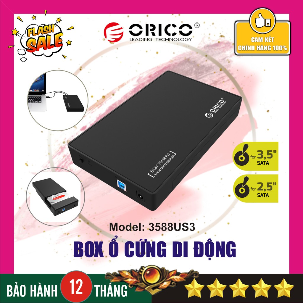 Box ổ cứng Orico 3588US3 - SATA III USB 3.0 - Chính hãng | Shopee Việt Nam