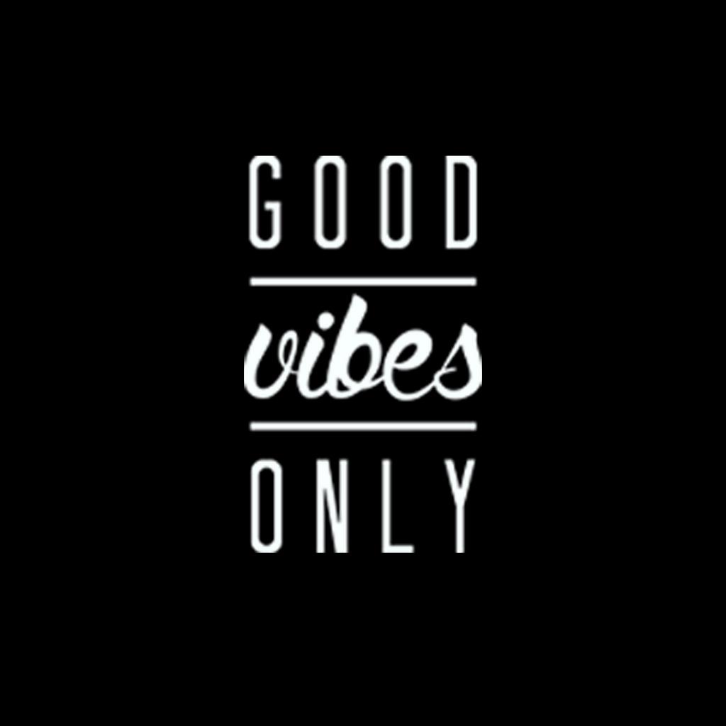 Áo thun đen in hình Good Vibes Only co dãn thấm hút mồ hôi size 40-100kg form rộng Basetee Unisex