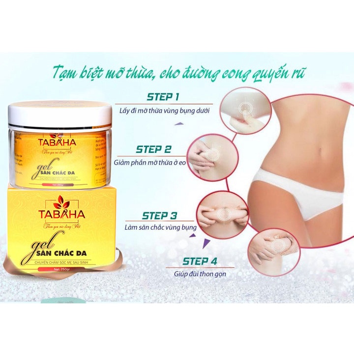 Ảnh Kem Tan Mỡ Bụng Tabaha 250g Tặng Màng Quấn Bụng Giảm Mỡ 2