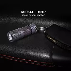 Mini USB Di Động Sạc LED Đèn Móc Khóa Túi Đèn Pin (Xám)-quốc tế-168-SPPL