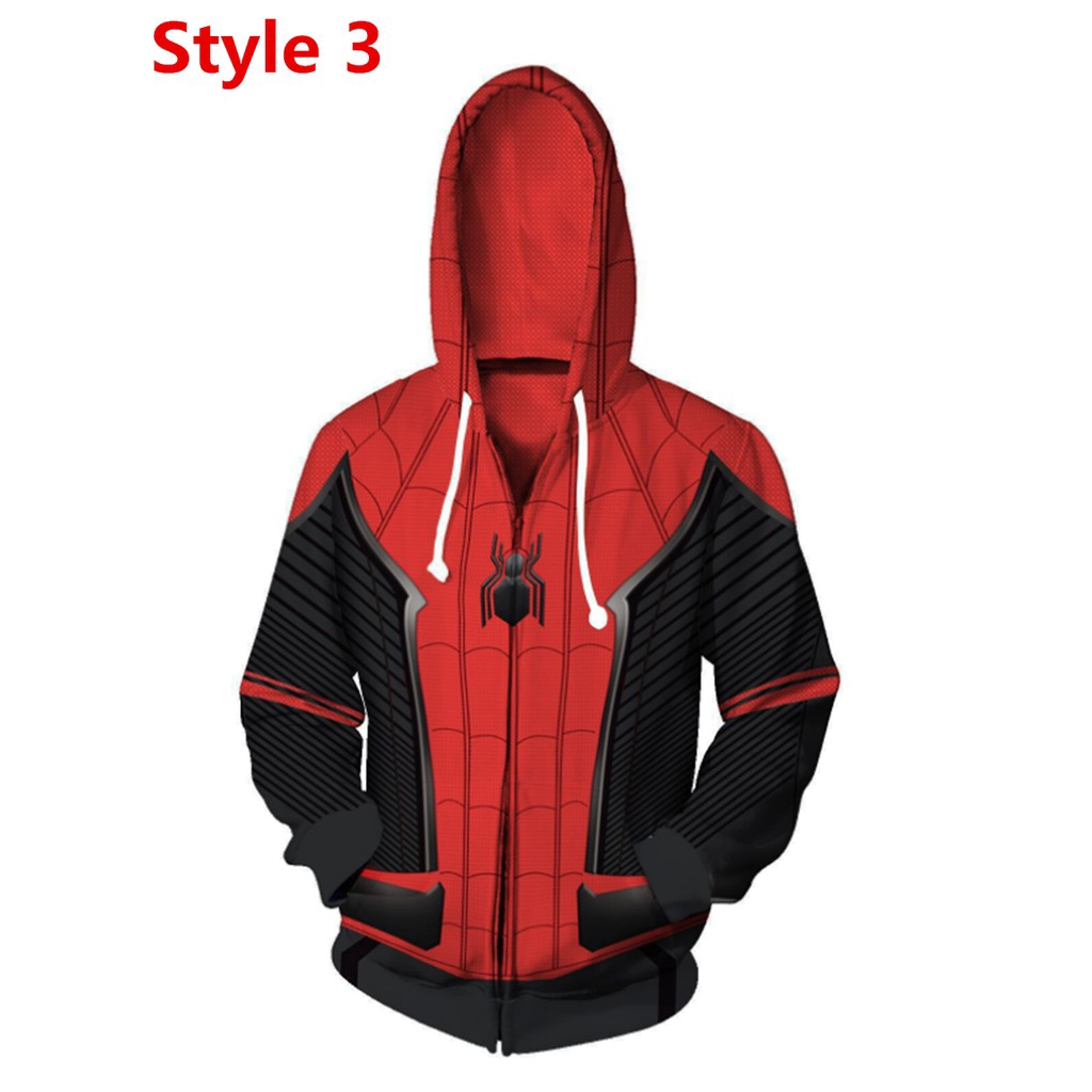 Người Nhện Dây Kéo Áo Khoác Siêu Anh Hùng Áo Len unisex