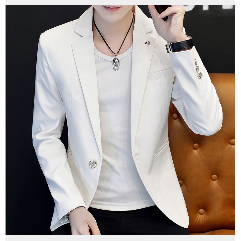 Vest Nam Trắng Slim Fit Hàn Quốc Trẻ Trung Vải Đẹp Có Túi Trong | Shopee  Việt Nam