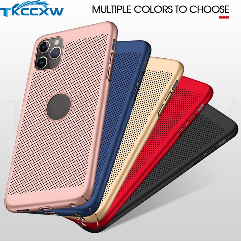 Ốp Điện Thoại PC Cứng Siêu Mỏng Có Lỗ Tản Nhiệt Cho iPhone 13 Pro Max 12 Pro Max 11 Pro Max