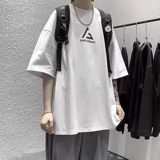 Áo Thun Tay Ngắn Oversize In Họa Tiết Tối Giản Cho Nam Nữ