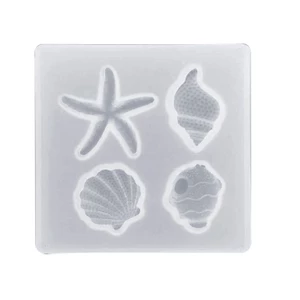 Mya Biển Cho Vỏ Sao Biển Khuôn Silicon DIY Nhựa Dính Mặt Dây Chuyền Trang Sức Làm Bánh Trang Trí Handmade Pha Lê Khuôn A