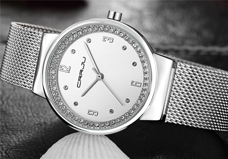 Mô tả Đồng Hồ Quartz CRRJU Chống Thấm Nước Chất Liệu Thép Không Gỉ 2122X - 4