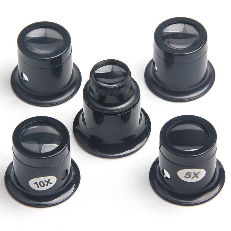 Moon Jewelers Eye Loupe Loop Kính lúp một mắt Kính lúp cho thợ đồng hồ Sửa chữa Kính lúp mắt Dụng cụ thủy tinh 5 loại