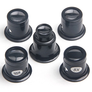 Kính lúp một mắt redbaiaa1 Kính lúp di động 3X 5X 10X 15X 20X Loupe Tool
