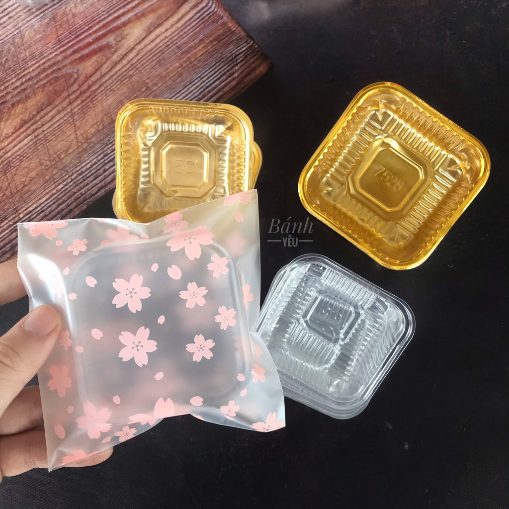Bộ 10 Khay Nhựa Đựng Bánh Trung Thu Tùy Chọn Kích Thước