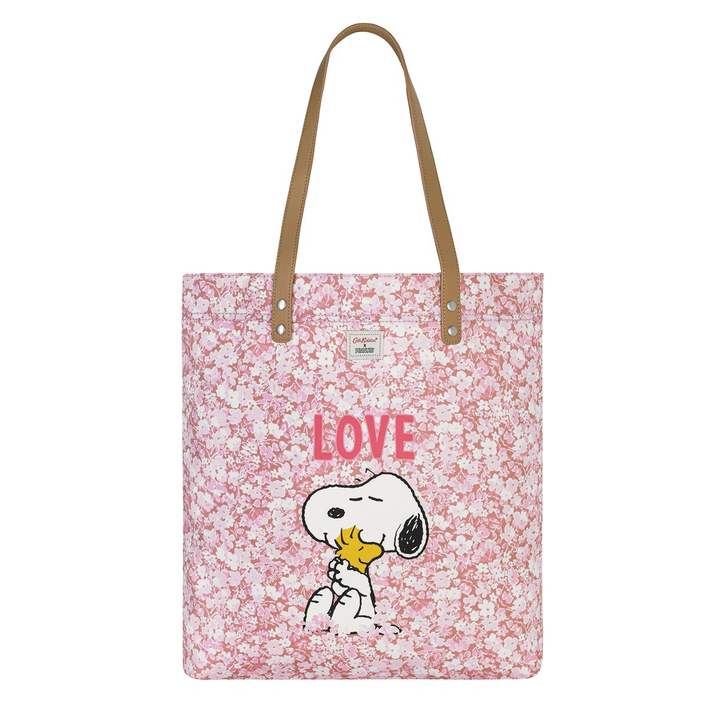 Cath Kidston - Túi Snoopy Simple Shopper with Leather Handle - 910125 - Washed Pink