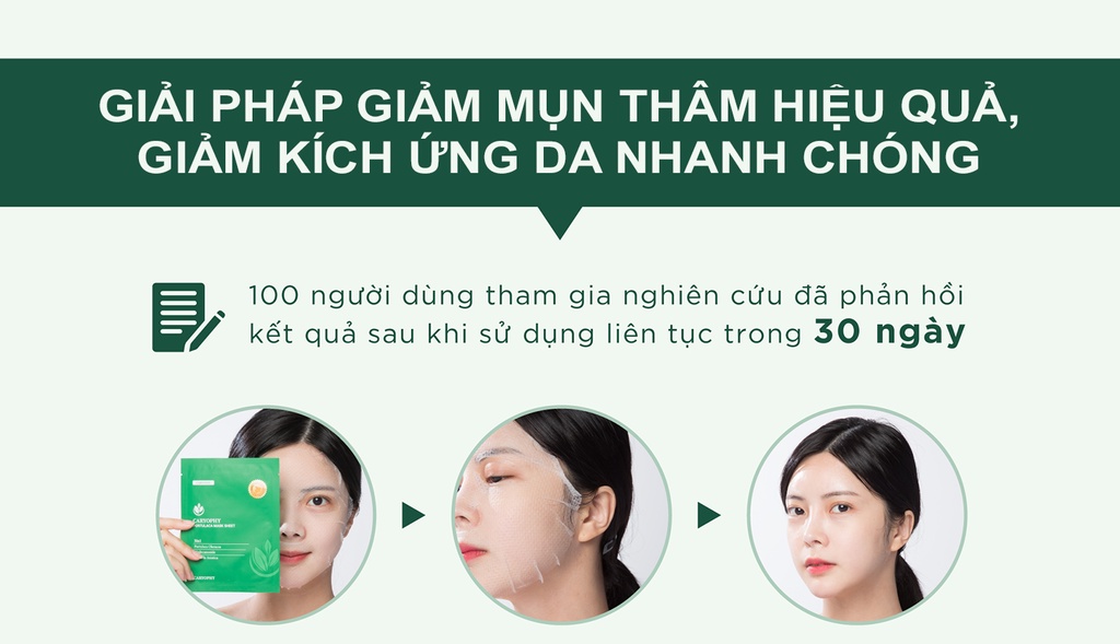 Mô tả Hộp 10 miếng mặt nạ Caryophy Portulaca Mask Sheet Hàn Quốc cấp ẩm dưỡng da giảm mụn mờ thâm - 2