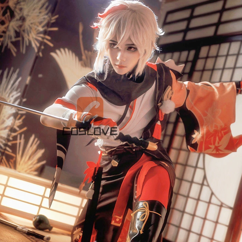 Bộ Tóc Giả Cosplay Nhân Vật Kaedehara Kazuha Samurai