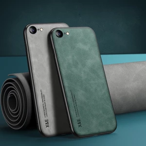 Dành Cho iPhone SE 2022 2020 Sang Trọng Chống Sốc Kinh Doanh Retro Vỏ Mềm