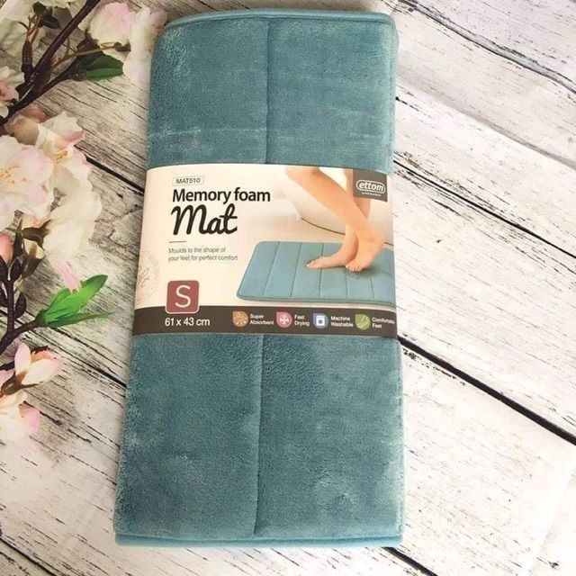 Thảm chùi chân Lock&Lock Memory Foam Basic MAT510 MAT511 có gân 4 màu - K-MALL