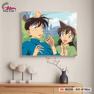 Tranh Trang Trí Tự Tô Màu Theo Số Gam Conan Shinichi Và Ran Mori Hh4286 |  Shopee Việt Nam