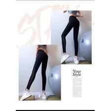Quần dài QT05 phối lưới màu đen chất thun lạnh tập yoga,gym,erubic, chạy bộ hàng VNXK