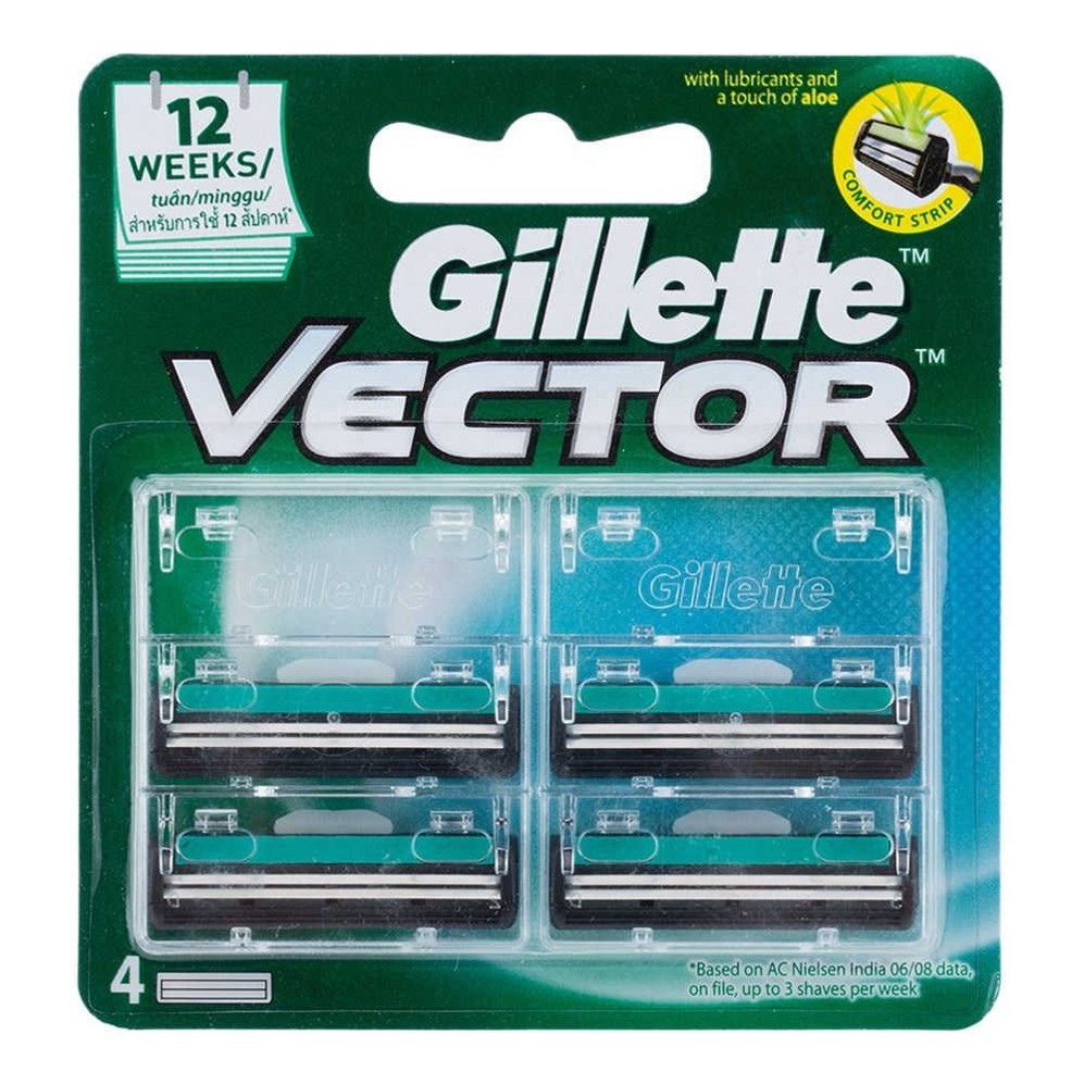 Ảnh Lưỡi Dao Cạo Gillette Vector - Hộp 4 Lưỡi 2