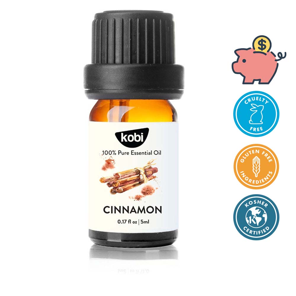 Tinh dầu Quế Kobi Cinnamon essential oil giúp khử mùi, đuổi muỗi, giảm mỡ bụng hiệu quả - 5ml