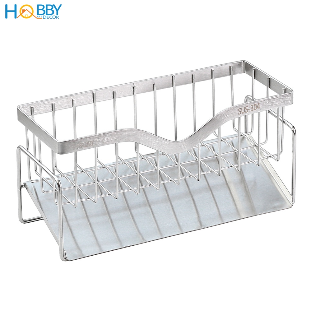 Ảnh Kệ rổ để đồ rửa chén gác bồn rửa chén inox 304 Hobby home decor KRC8 1