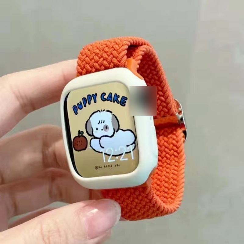 Dây Đeo Cho Apple Watch 46MM Ban Nhạc Series 11 10 9 Ultra 3 Ultra 3 2 8 SE 7 6 41mm 45mm 40mm 44mm 49mm Nylon Co Giãn Bện Vòng Tay solo Vòng Tay Cho iWatch Serie 5 4 Ban Nhạc