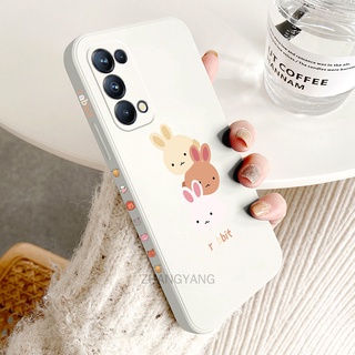 ốp lưng oppo reno 5 oppo reno 4 Ốp Điện Thoại TPU Silicone Hình Ba Chú Thỏ Đáng Yêu Kèm Dây Đeo Cho oppo reno 5 oppo reno 4